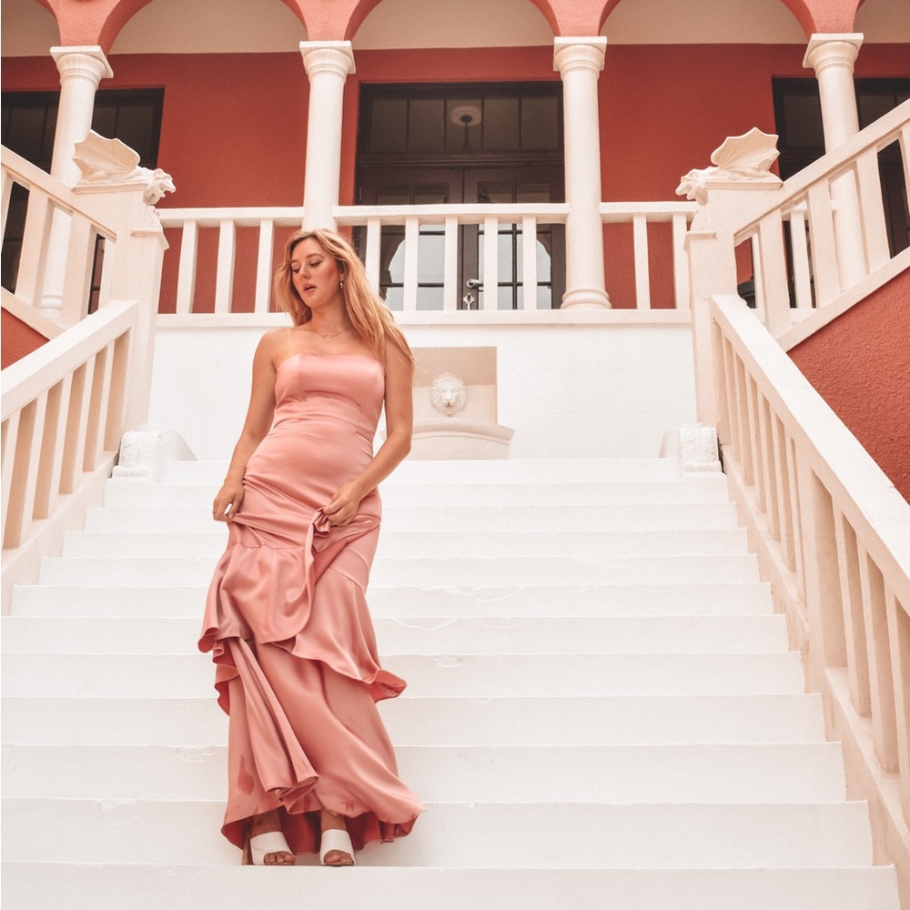 Pink Ruffle Salsa Style Dress